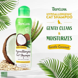 Tropiclean Gentle Coconut Hypoallergenic Cat & Kitten Shampoo 12oz