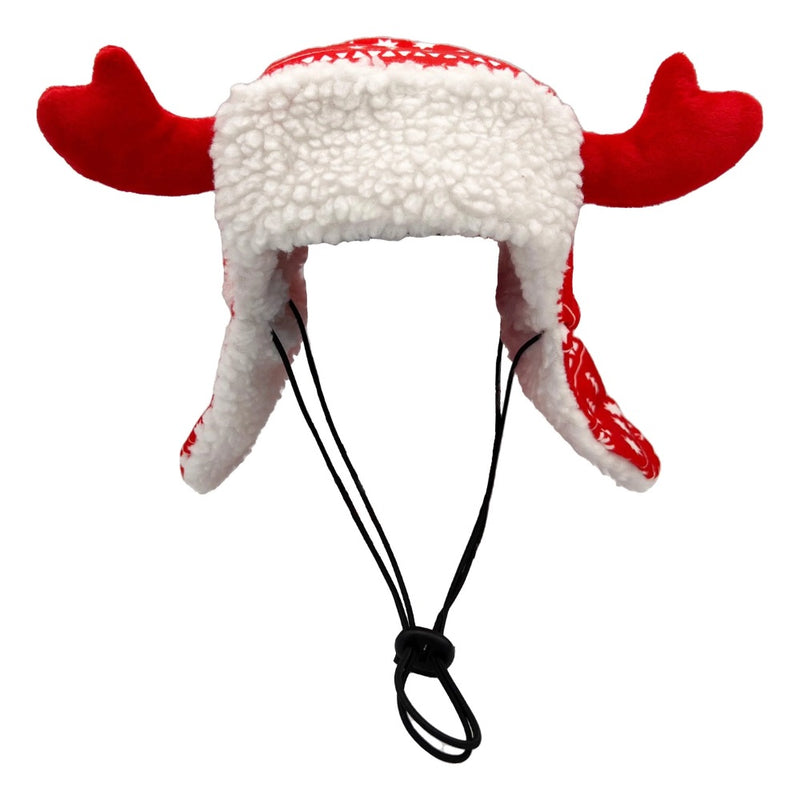 Huxley & Kent Red Fairisle Antler Hat with SnugFit®