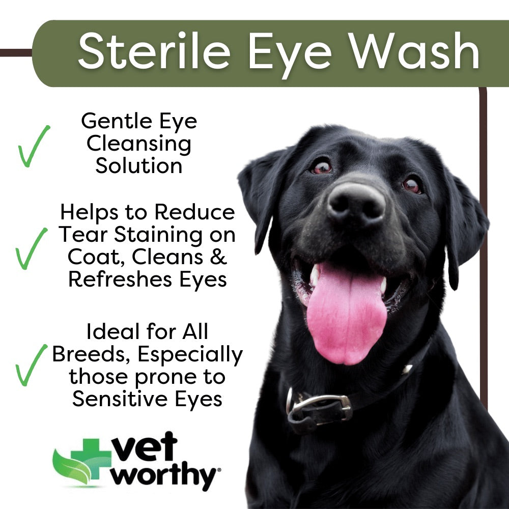 Vet Worthy Sterile Eye Wash for Dogs - 4oz