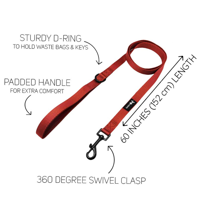 Sassy Woof Dog Leash- Burgundy