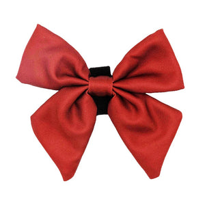 Sassy Woof Dog Sailor Bow- Burgundy