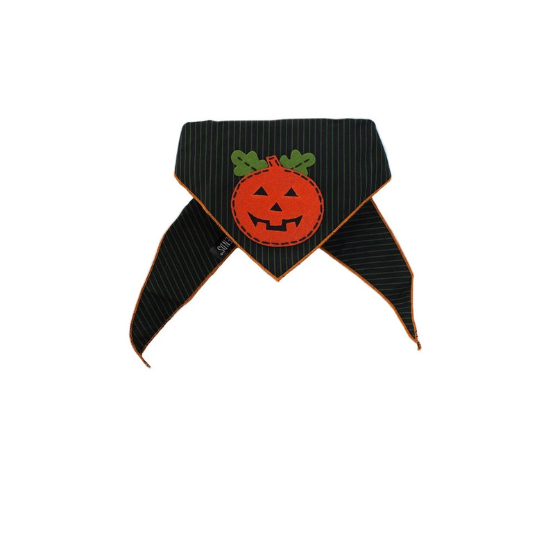 Tail Trends Pumpkin Stripes Halloween Dog Bandana