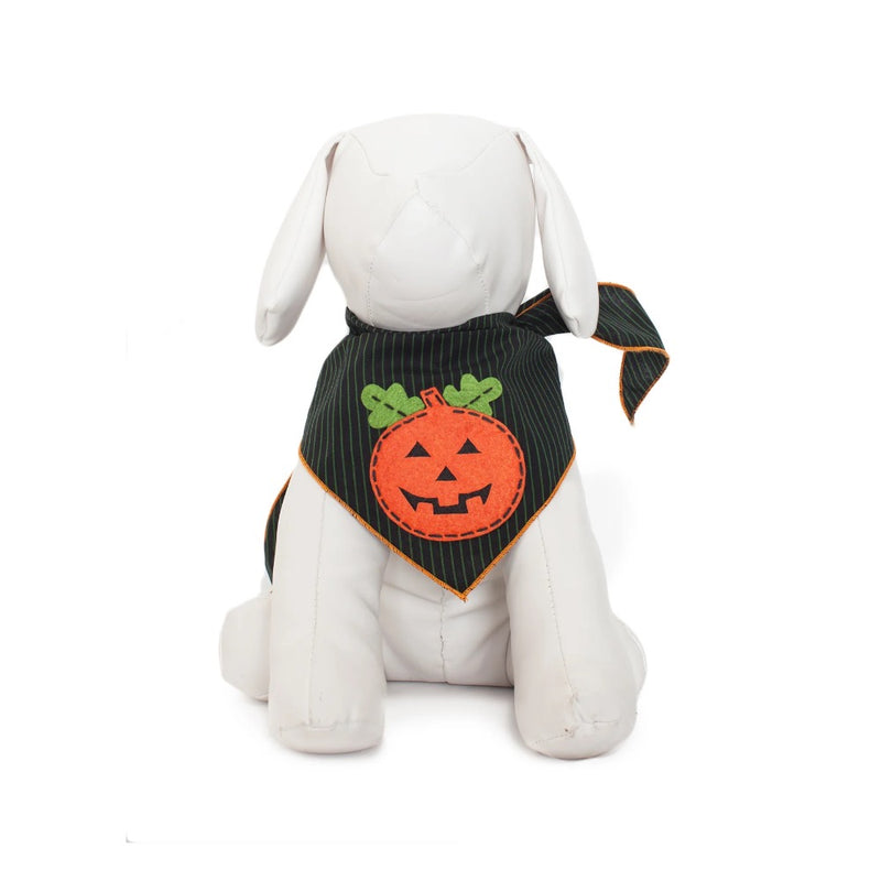 Tail Trends Pumpkin Stripes Halloween Dog Bandana