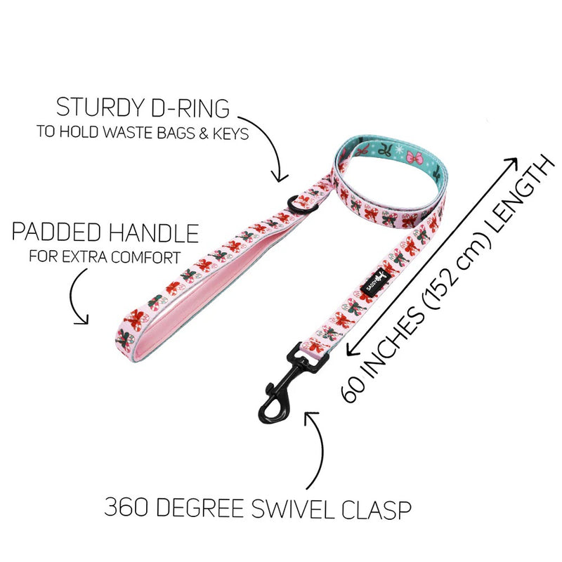 Sassy Woof Dog Leash - Candy Cane Coquette