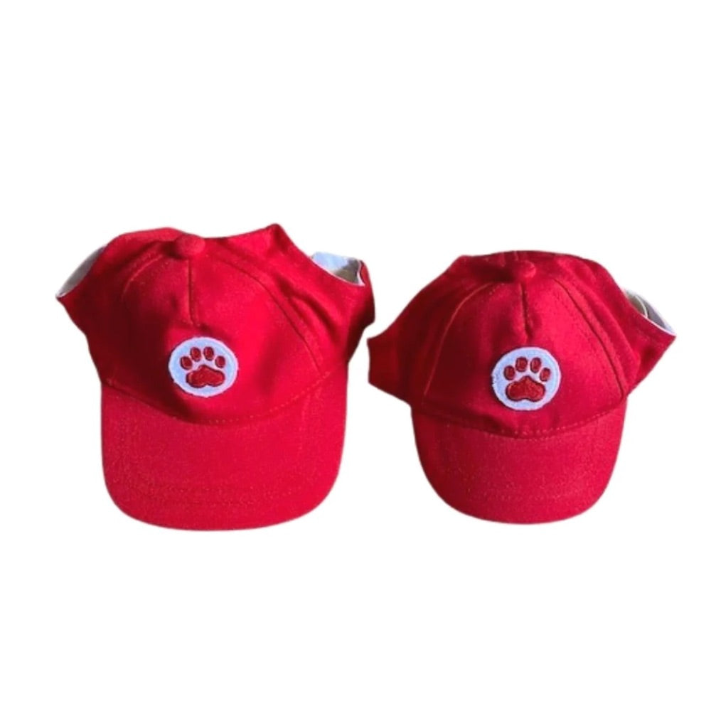 Chloe & Max Dog Baseball Hat - Red Paw