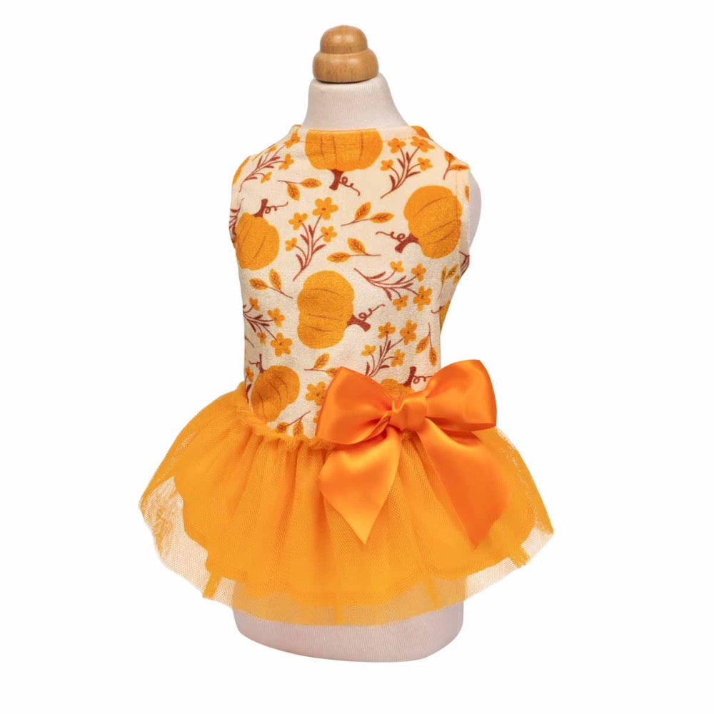 Fitwarm Pumpkin Dog Tutu Dress- Orange