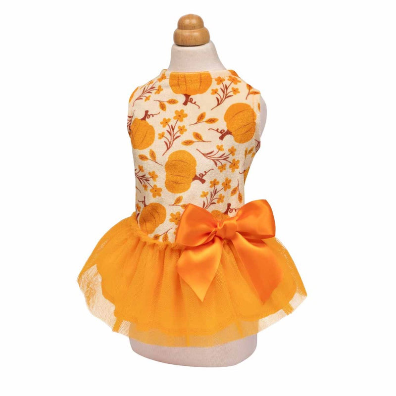 Fitwarm Pumpkin Dog Tutu Dress- Orange