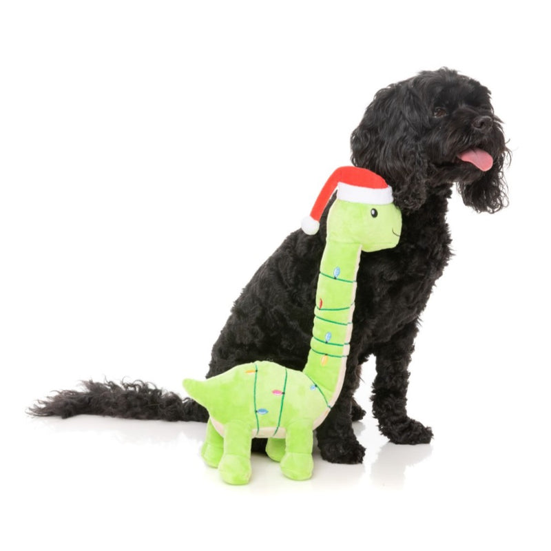 FuzzYard Lit-a-Saurus Plush Dog Toy