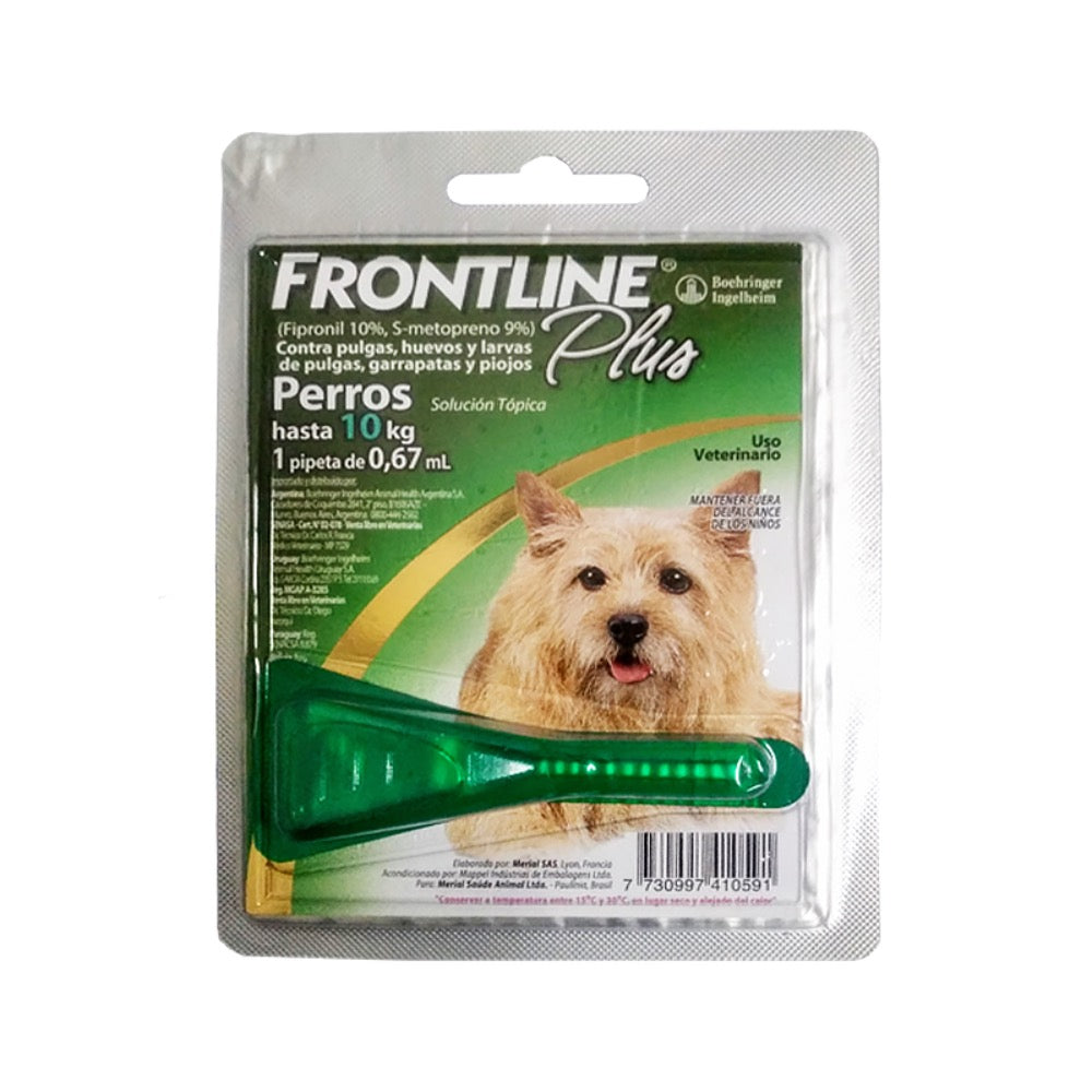 FRONTLINE® Plus for Dogs Flea and Tick Treatment (Small Dog, Up to 10kg.) - 1 Dose