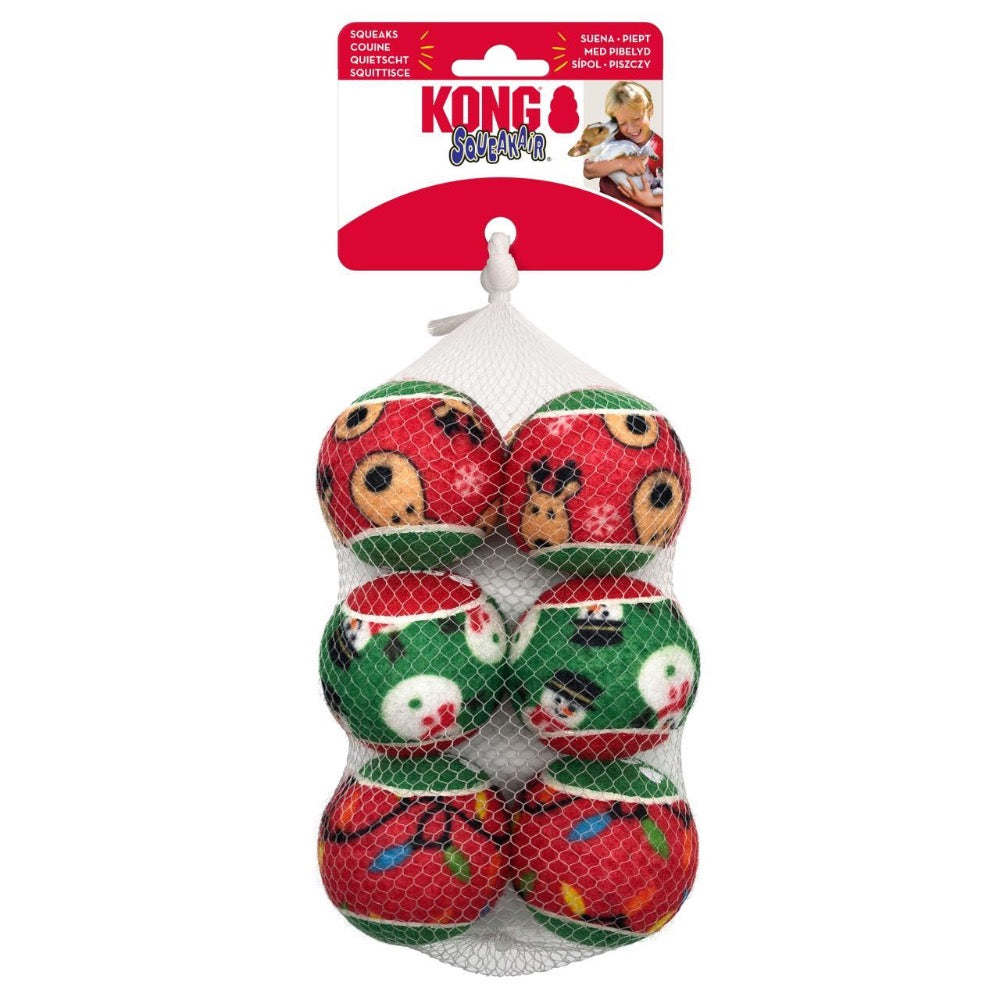 KONG Holiday SqueakAir® Balls - 6-pk