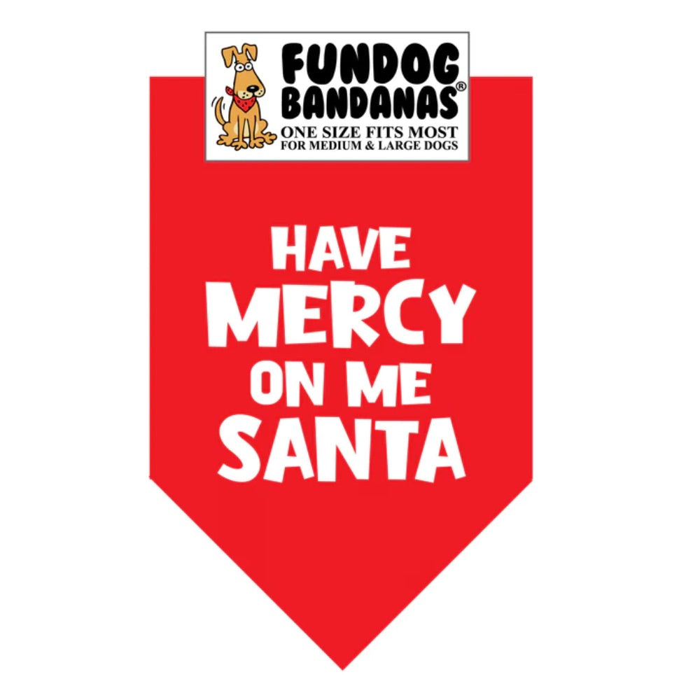 Fundog Have Mercy on Me Santa Bandana