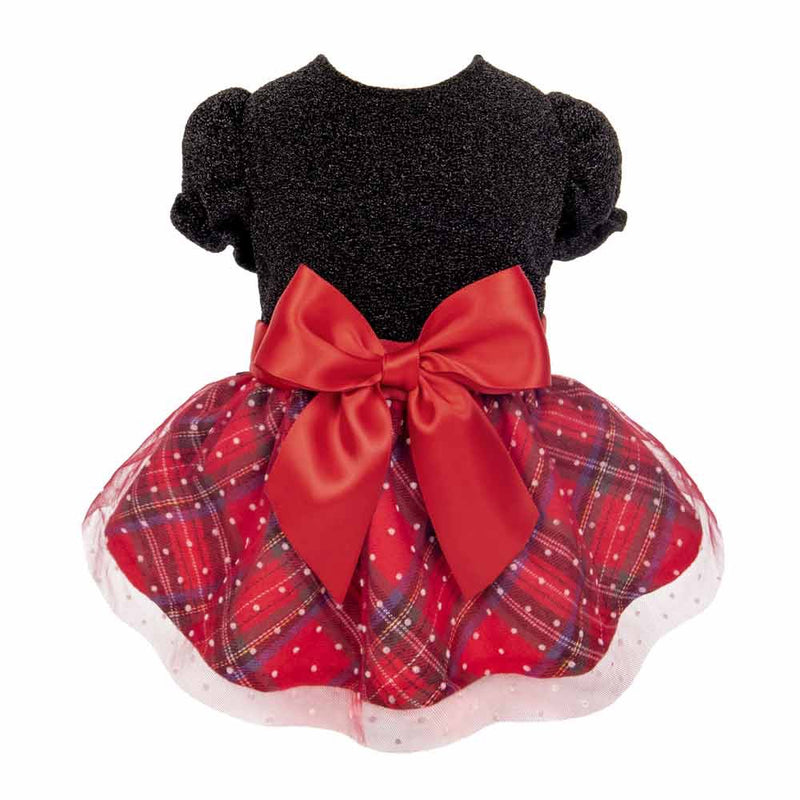 Fitwarm Christmas Tartan Plaid Dog Dress