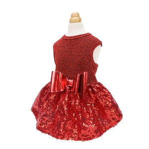 Fitwarm Crimson Sparkly Sequin Fancy Dress