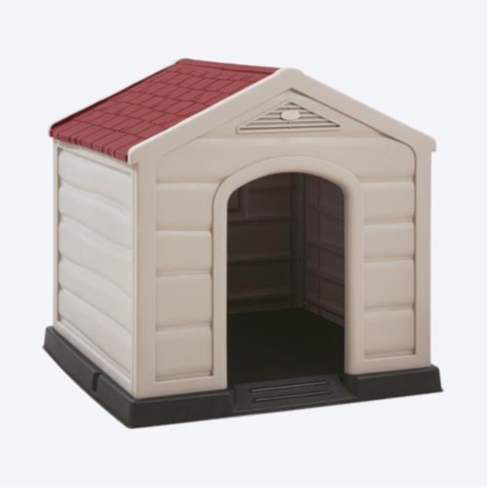 RIMAX Beige Dog House with Red Roof