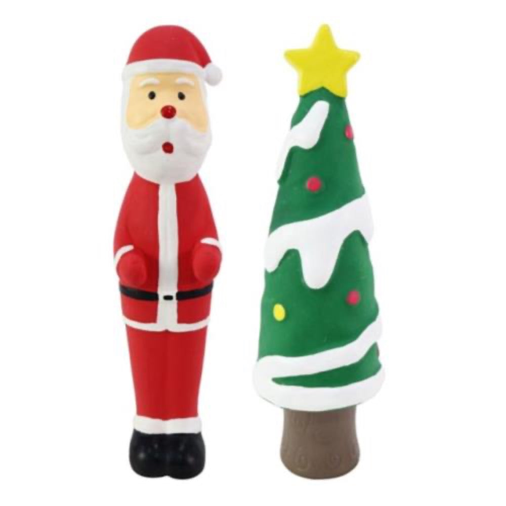 Festive Magic Santa/Christmas Tree Squeaky Dog Toys