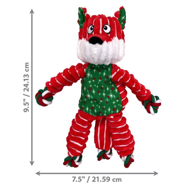 KONG Holiday Floppy Knots Fox - Small/Medium