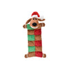 Multipet Loofa Christmas Squeaker Mat Dog Toy- 12"