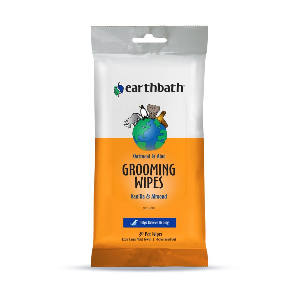 Earthbath Grooming Wipes Oatmeal & Aloe - 30 count