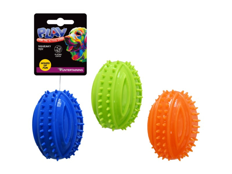 Play Spikey Squeak Dog Toy - Assorted Colors