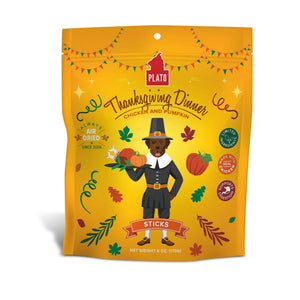 Plato Thanksgiving Dinner Chicken & Pumpkin Sticks Dog Treat 5oz