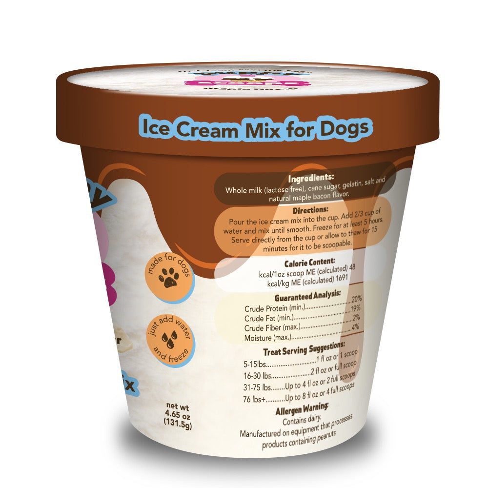 Puppy Scoops Ice Cream Mix - Maple Bacon Pint - 4.65oz