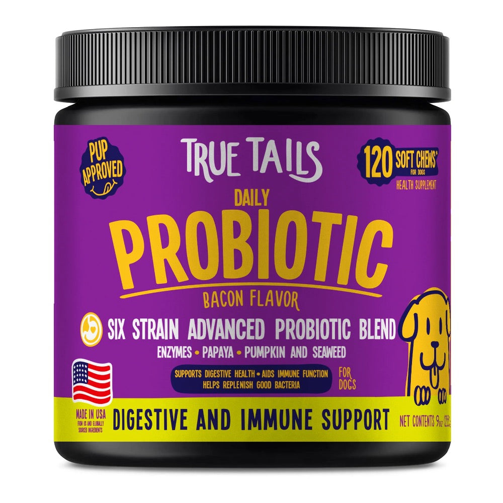 True Tails Daily Probiotic Blend For Dogs - 9oz Jar (120 Count)