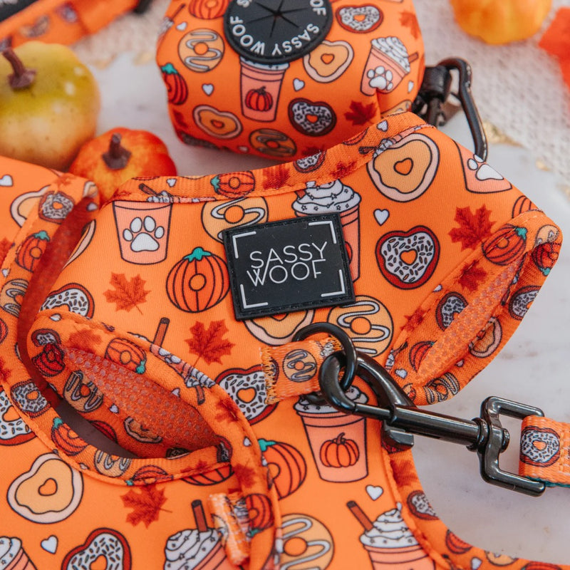 Sassy Woof DOG ADJUSTABLE HARNESS - PUPKIN DONUTS