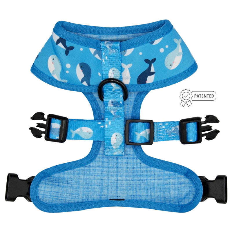 Sassy Woof REVERSIBLE HARNESS - MIGHT AS WHALE