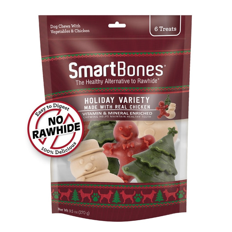 SmartBones Holiday Mixed Shapes - 6ct