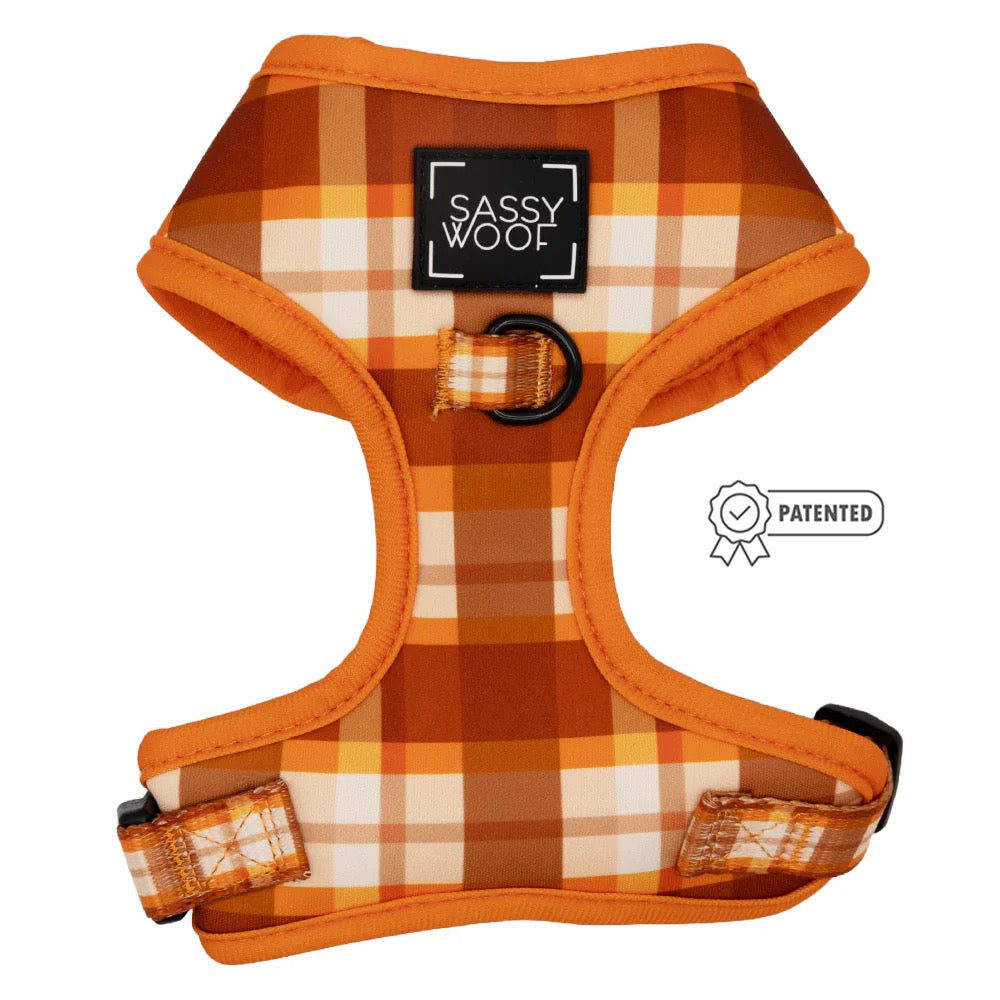 Sassy Woof DOG ADJUSTABLE HARNESS - SPICED HARVEST