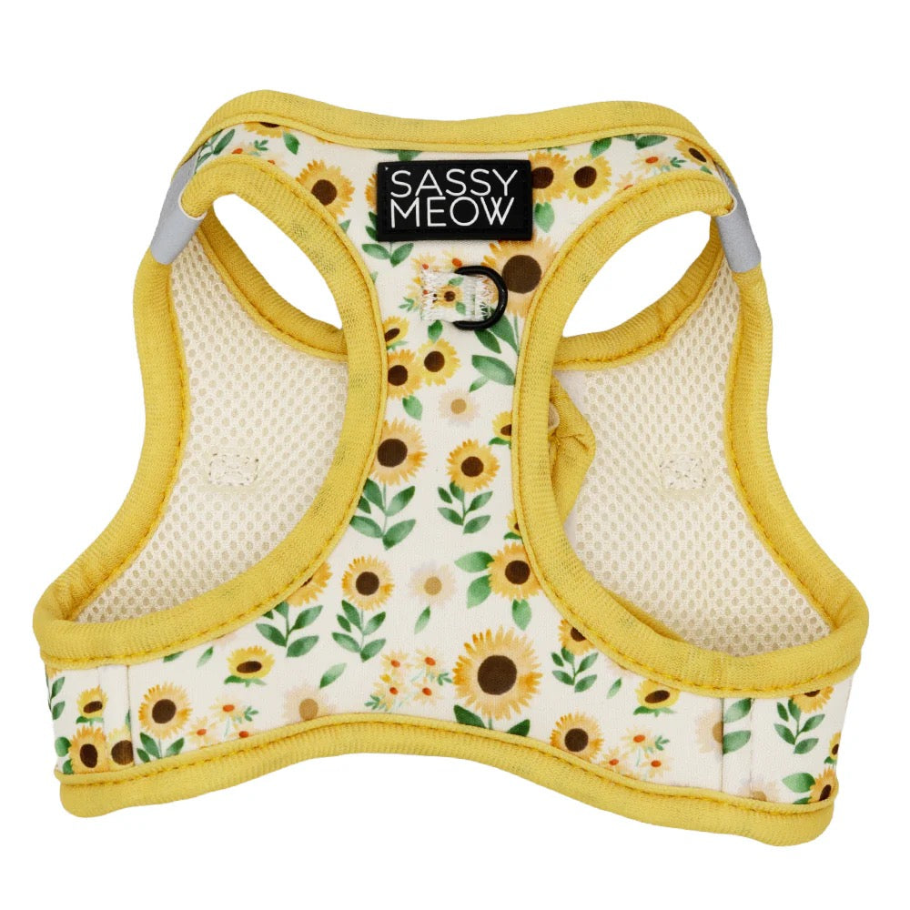 Sassy Meow CAT STEP-IN HARNESS - SUNFLOWER DREAMS