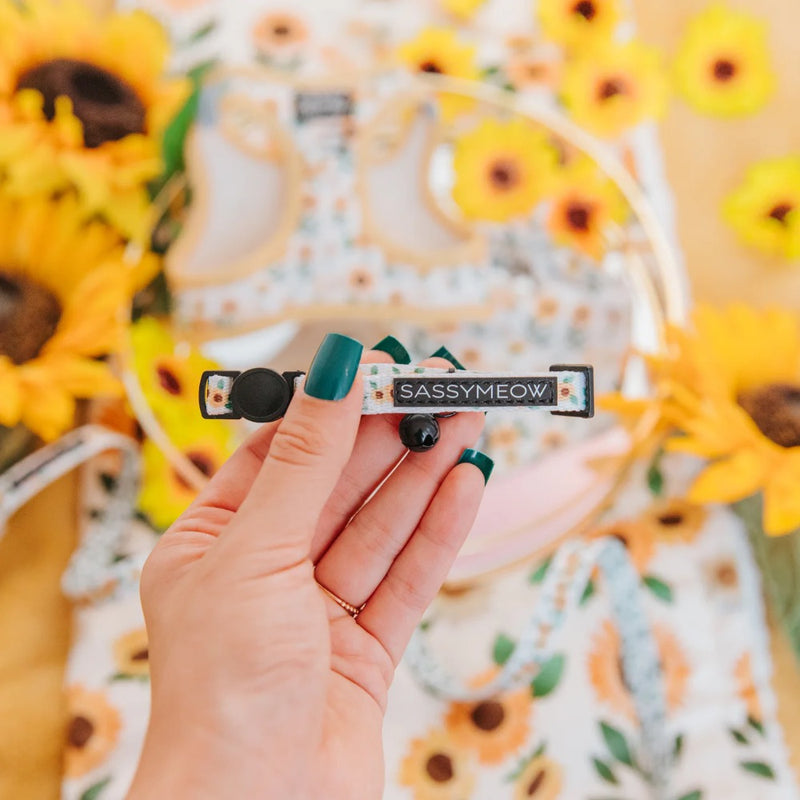 Sassy Meow CAT COLLAR - SUNFLOWER DREAMS