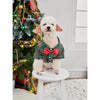 PETSIN Christmas Green Plaid Pet Shirt with Bow Tie