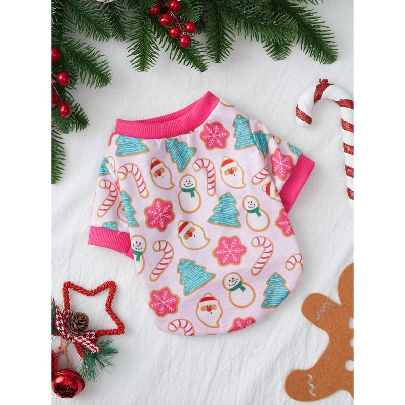 Maryam Alam Pink Christmas Printed Pet Sweatshirt