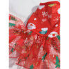 Nicovaer Christmas Tree Printed Mesh Skirt Dress
