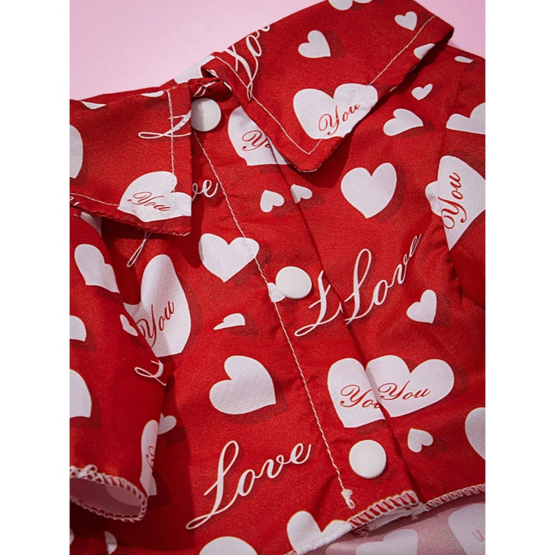 PETSIN Heart Printed Pet Shirt