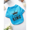 Debiesn Little King Crown Patterned Pet Blue Sweatshirt