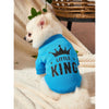Debiesn Little King Crown Patterned Pet Blue Sweatshirt