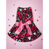 Shein Valentine's Day Black Heart Patterned Pet Dress