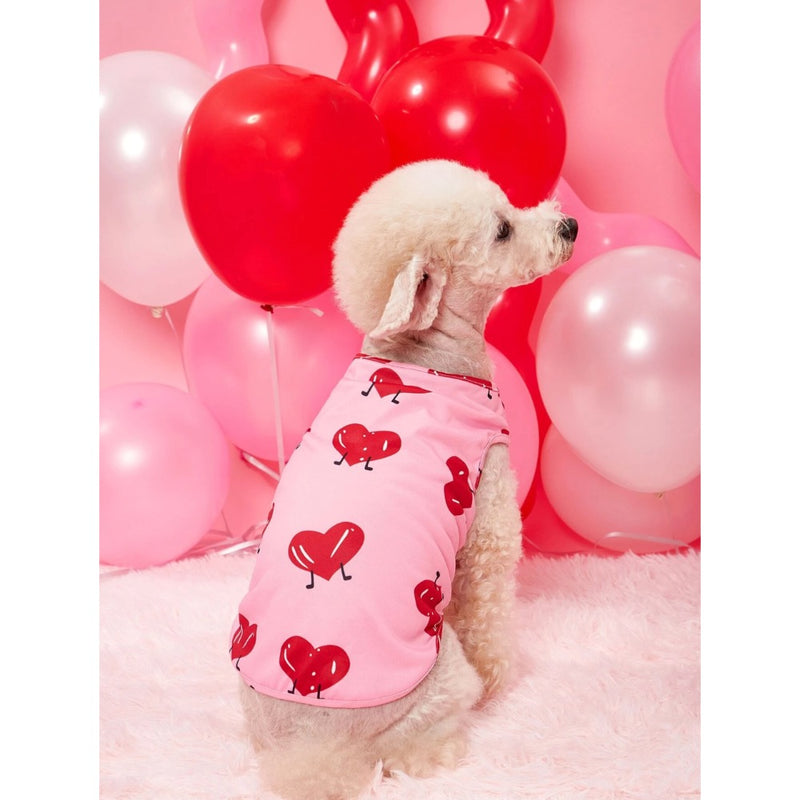 Shein Valentine's Day Heart Print Pet Vest