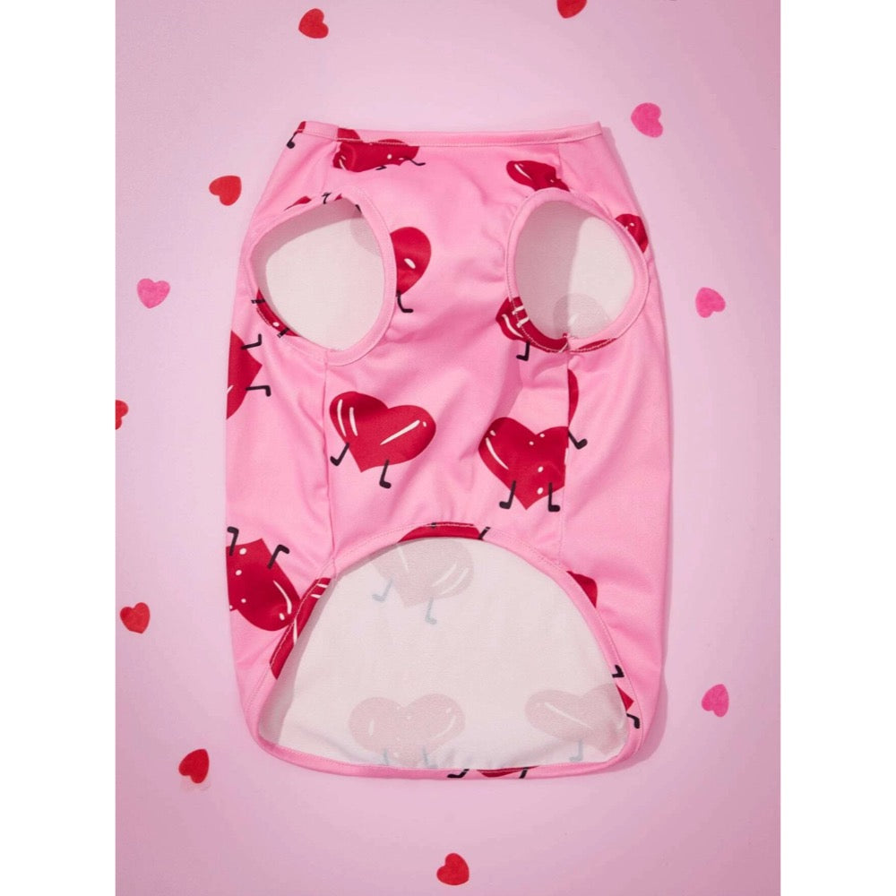 Shein Valentine's Day Heart Print Pet Vest