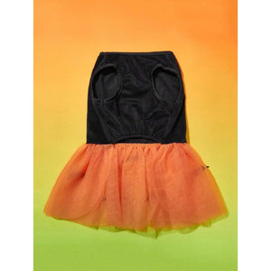 Petsin Halloween Pumpkin Pattern Mesh Fashion Pet Dress