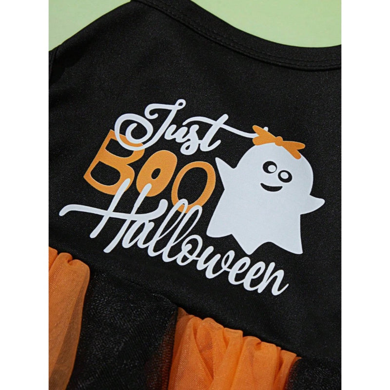 Petsin Ghost Print Just Boo  Halloween Pet Dress