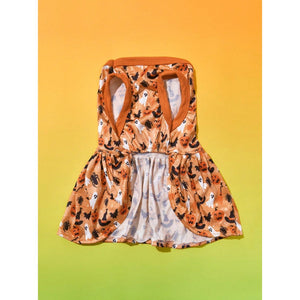 Petsin Halloween Pumpkin Cute Bow Pet Dress