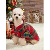 PETSIN Christmas Red And Green Plaid Fleece Lined Warm Shirt For Pets