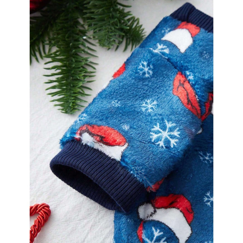 PETSIN Hooded Christmas Hat Flannel Sweatshirt