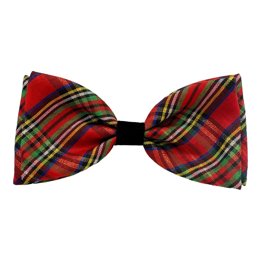 Huxley & Kent Shiny Christmas Plaid Bow Tie
