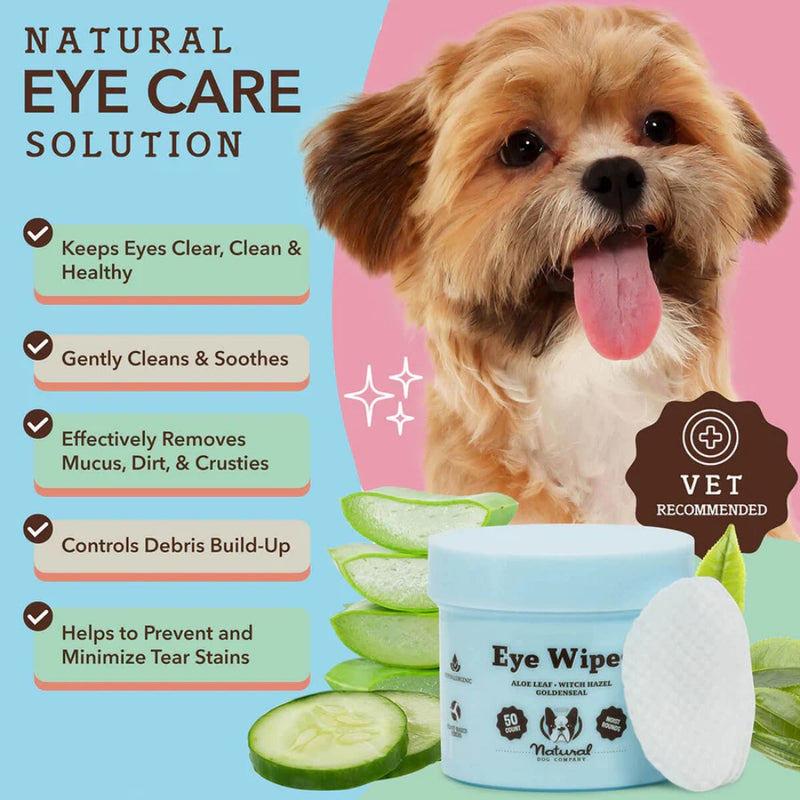 Natural Dog Company Eye Wipes - 50ct