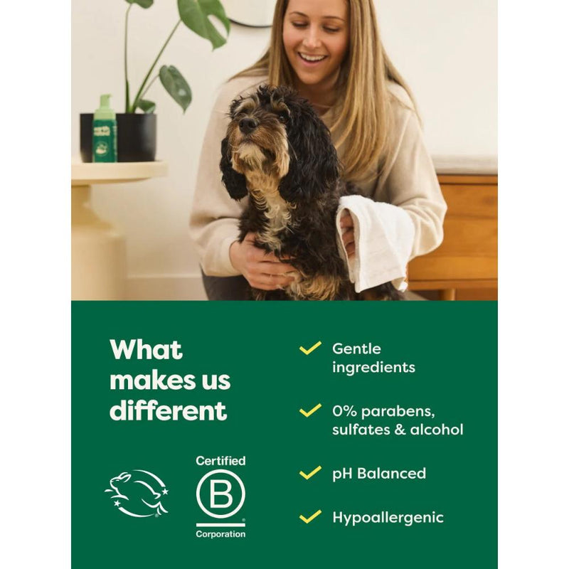 Earth Rated Detangling 4-in-1 Curly Coat Dog Shampoo -White Tea and Basil 16oz