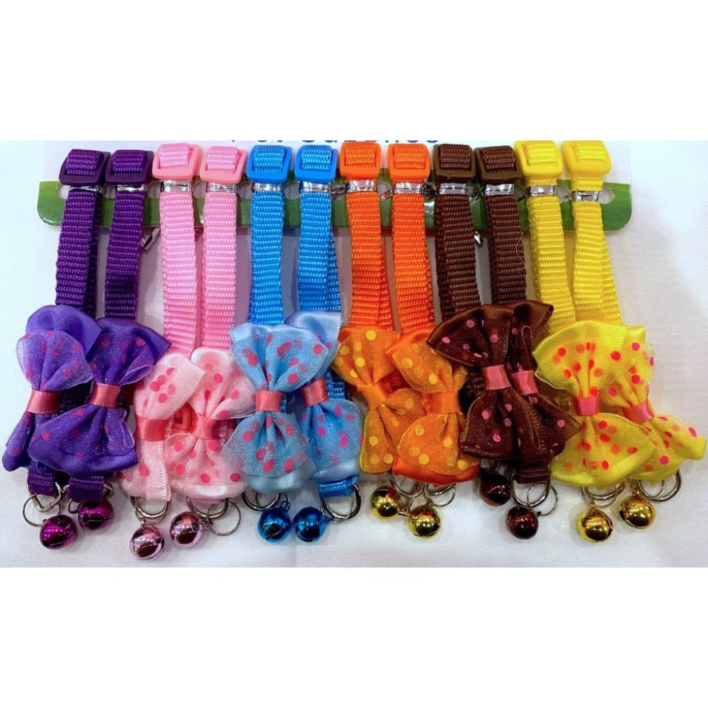 RPS Adjustable Puppy Collar with Bow & Bell